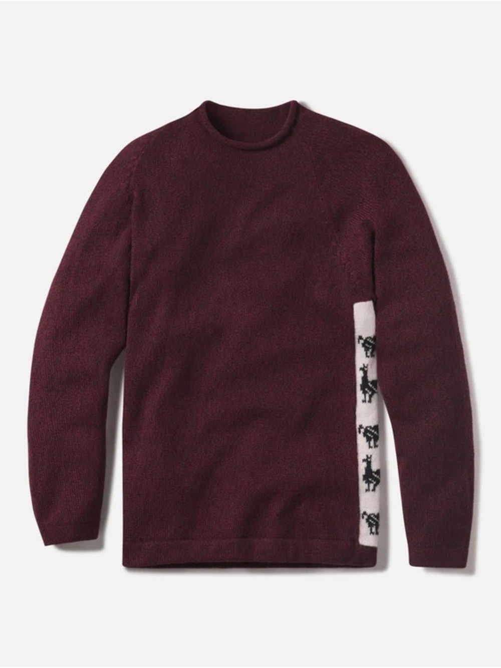 PAKA The Cusco Sweater – Size S – Handmade in Peru – Burgundy / Maroon - Unisex
